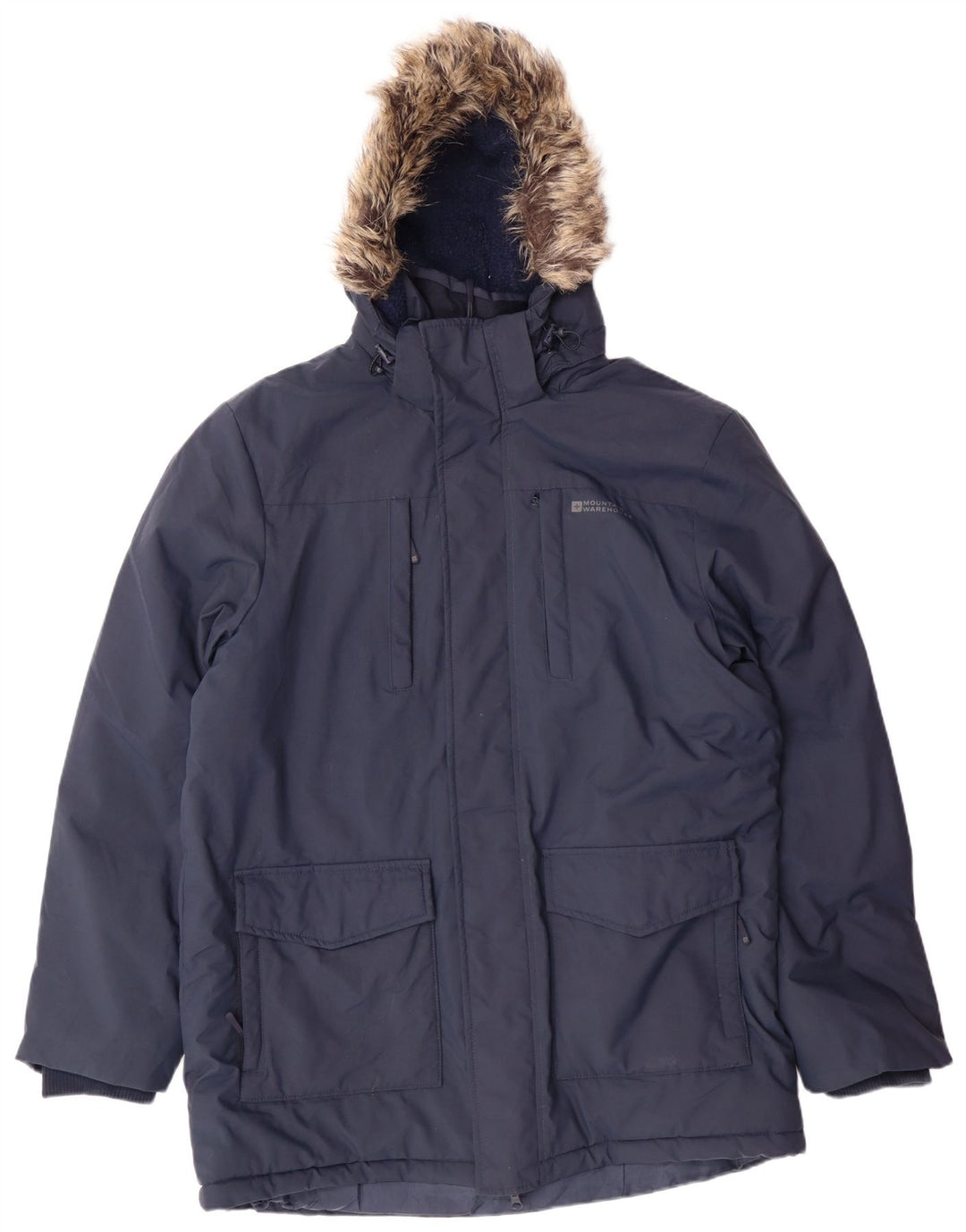 MOUNTAIN WAREHOUSE Mens Hooded Windbreaker Jacket UK 40 Large Navy Blue