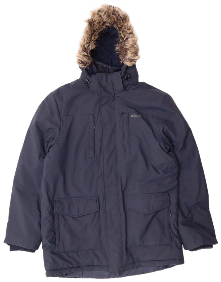 MOUNTAIN WAREHOUSE Mens Hooded Windbreaker Jacket UK 40 Large Navy Blue