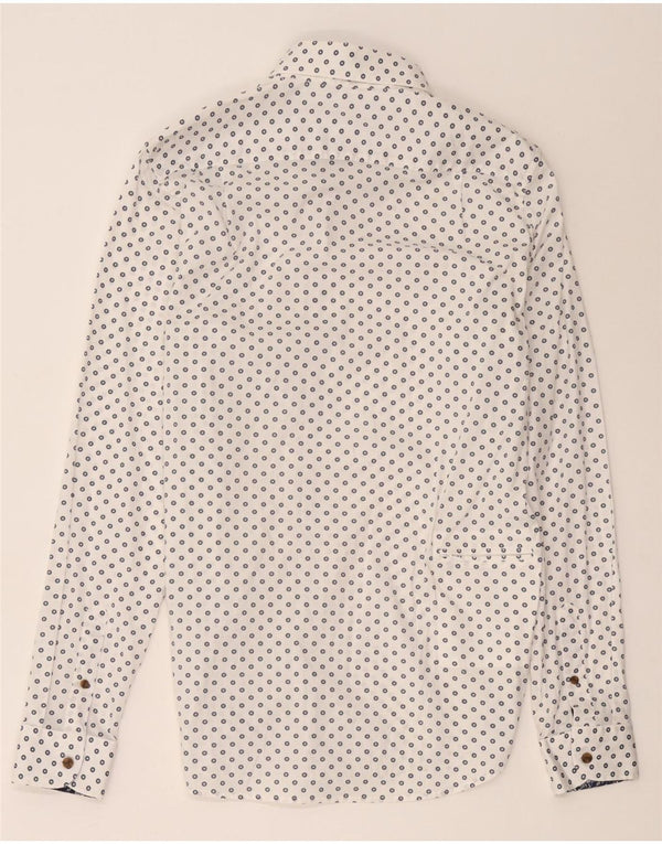Cămașă Bărbați Ted Baker Mărimea 15 1/2 Mediu Alb Geometric Bumbac