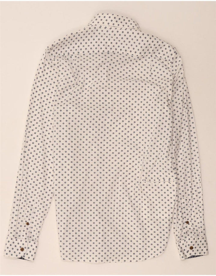 Cămașă Bărbați Ted Baker Mărimea 15 1/2 Mediu Alb Geometric Bumbac