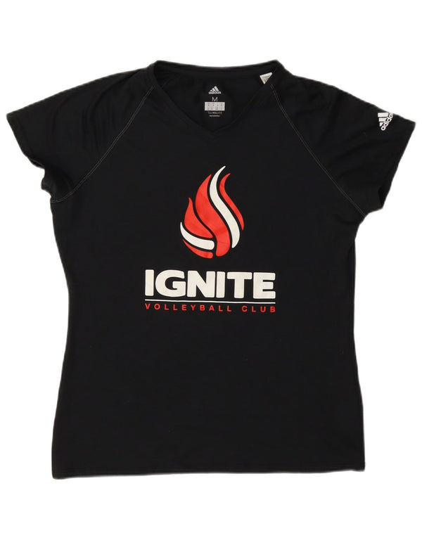 Tricou grafic Adidas pentru femei Ignite Volleyball Club Top UK 14 Medium Negru