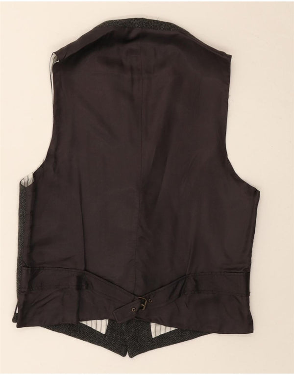 Vestă Massimo Dutti Bărbați EU 38 Lână Gri Medium Herringbone