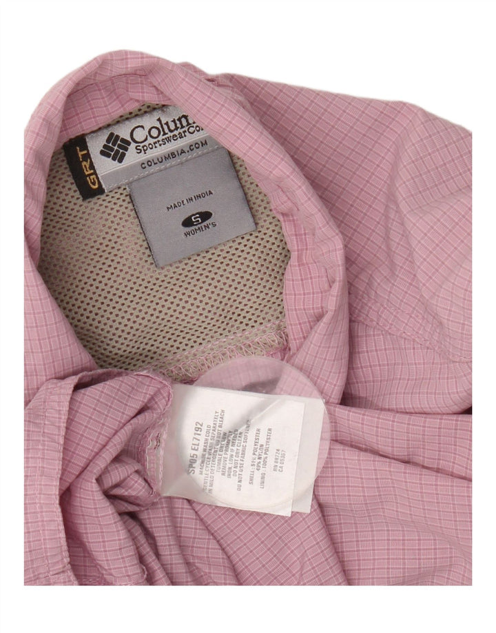 Cămașă fără mâneci Columbia pentru femei UK 10 Small Pink Check Poliester