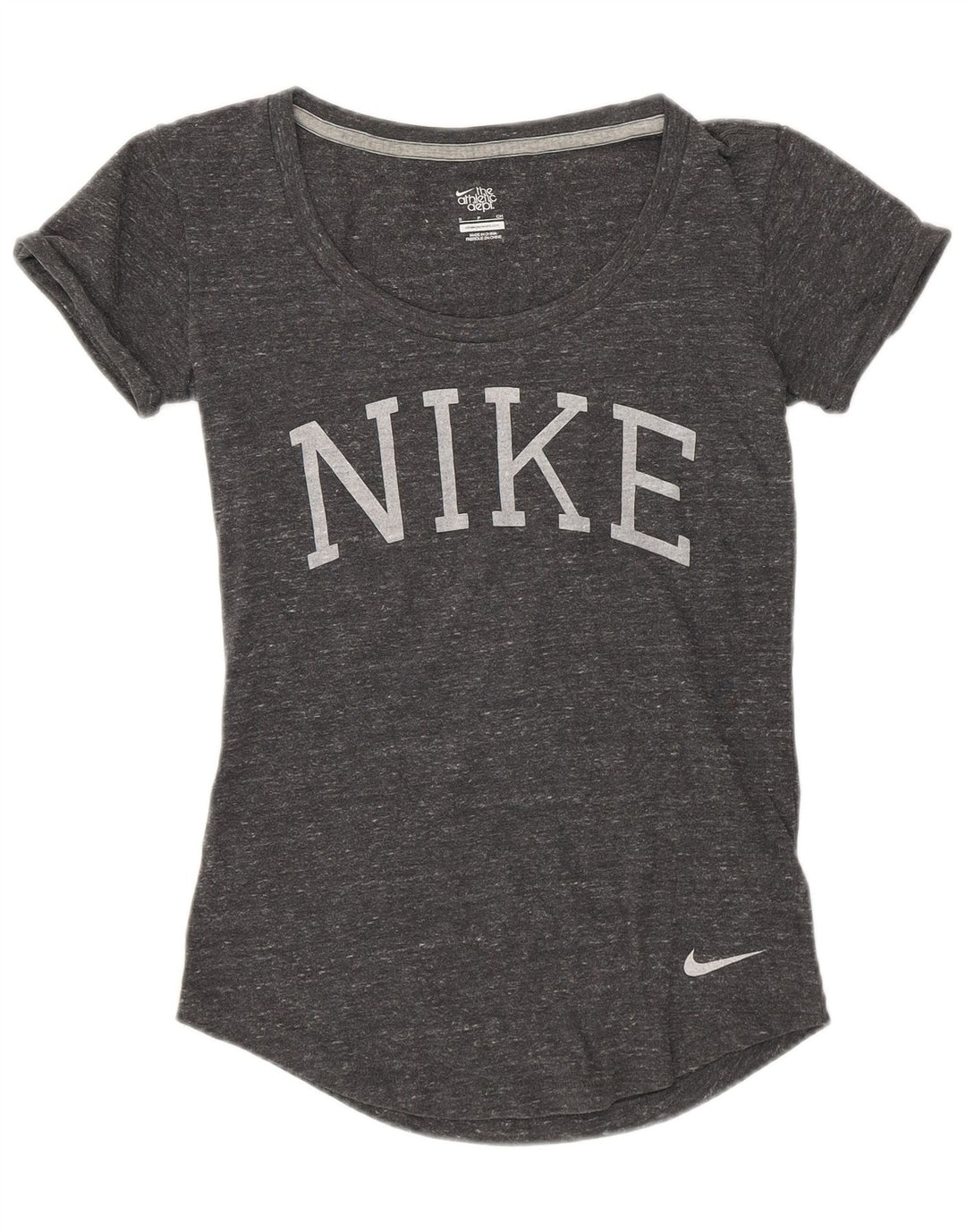 Tricou grafic pentru femei NIKE Top UK 10 Small Grey Flecked