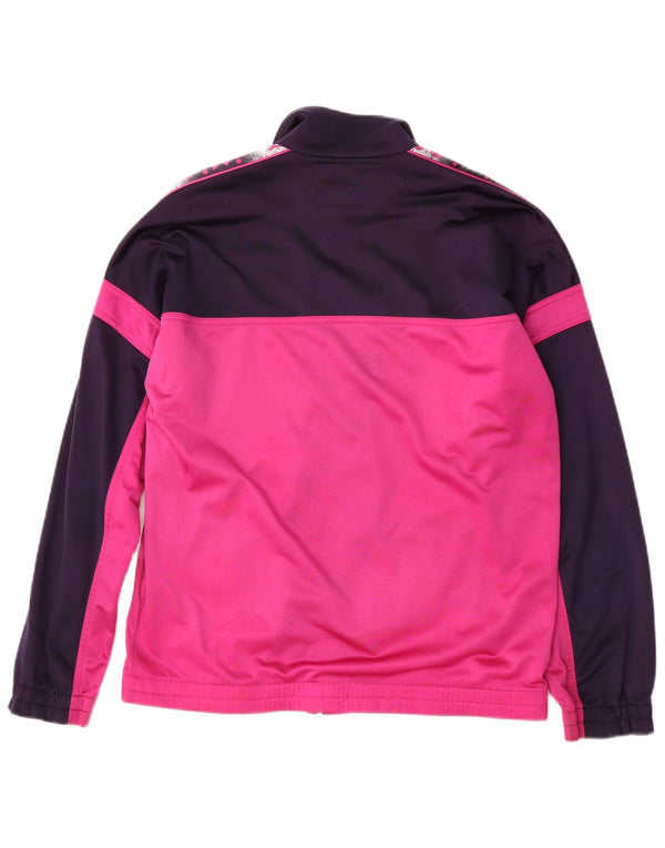 Jachetă de top pentru trening grafic Diadora pentru bărbați UK 38 Medium Pink Colorblock