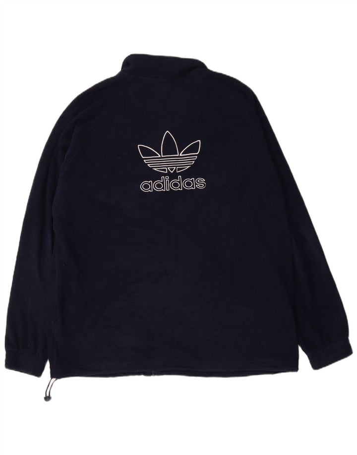 Jachetă pentru bărbați ADIDAS Graphic Fleece UK 42 XL Bleumarin Poliester