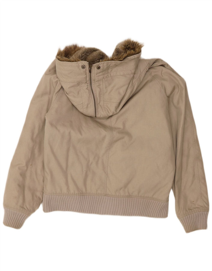 Jachetă bomber cu glugă pentru bărbați Woolrich UK 38, nailon mediu, bej