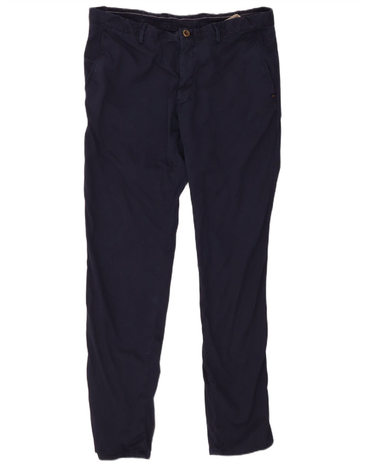 MASSIMO DUTTI Pantaloni chino subțiri pentru bărbați EU 46 XL W36 L32 Bumbac bleumarin