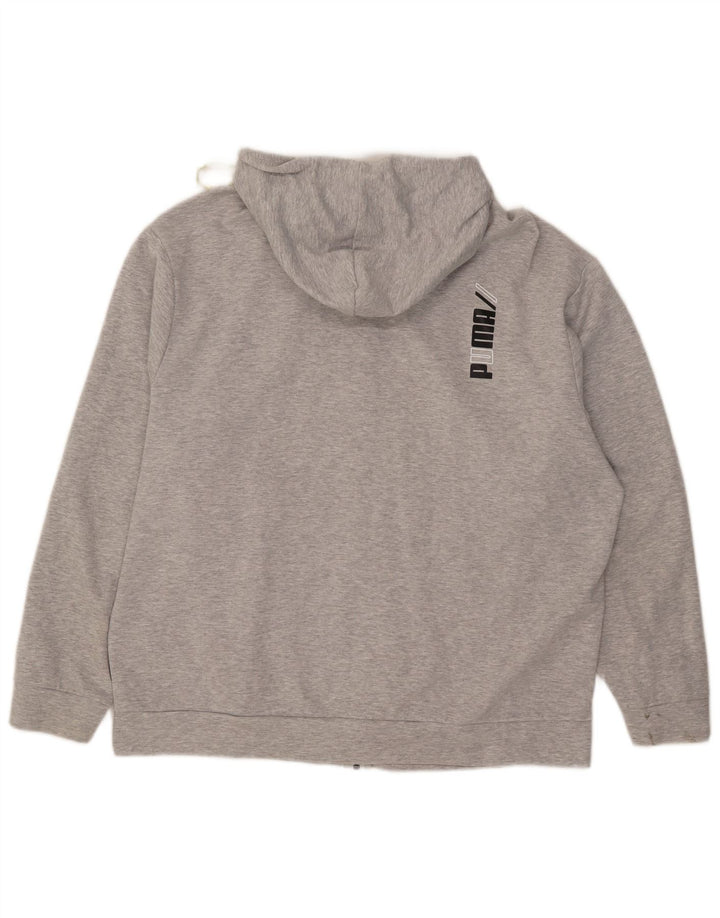 Pulover Puma pentru bărbați, cu fermoar, XL, bumbac gri