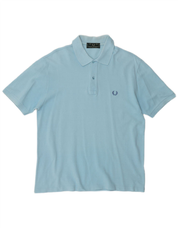 Cămașă polo Fred Perry pentru bărbați, bumbac albastru mediu