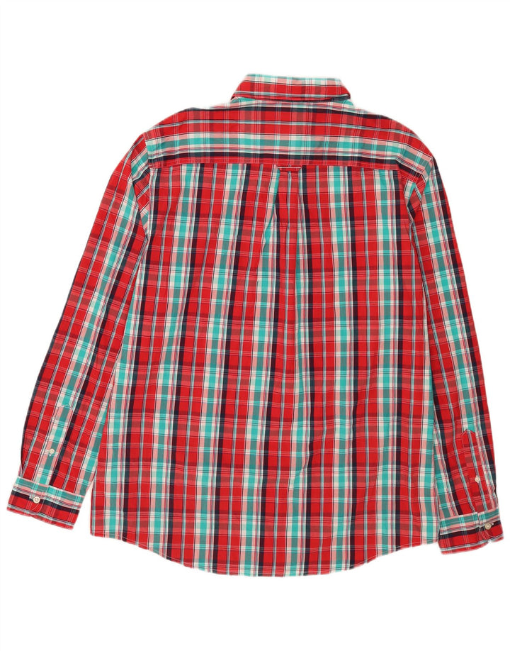 Cămașă pentru bărbați Chaps Stretch Regular Fit XL, bumbac carouri roșu