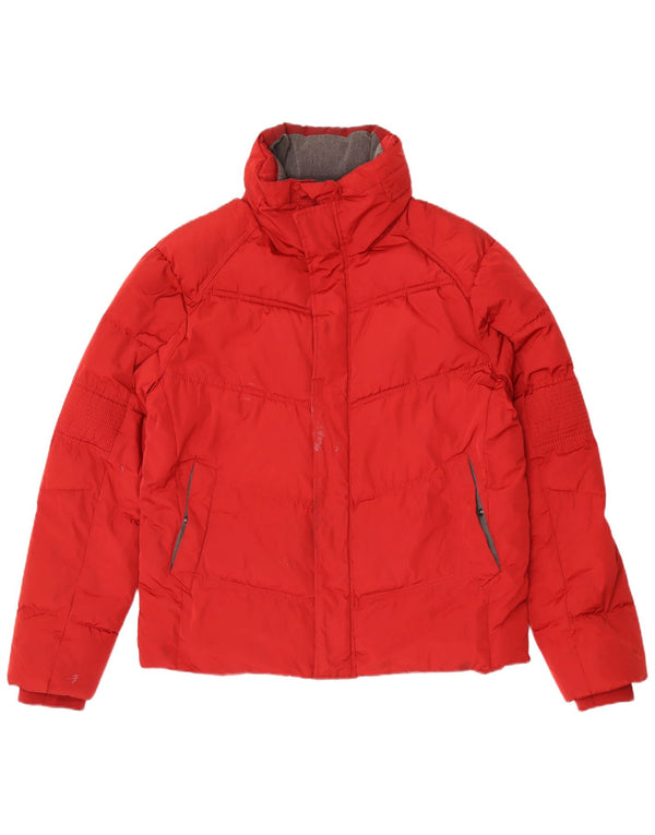 Jachetă căptușită cu glugă pentru bărbați Zara UK 44 2XL Poliester roșu