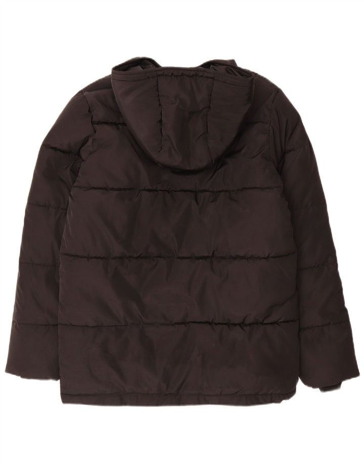 Jachetă căptușită cu glugă Lyle & Scott pentru băieți 12-13 ani, poliester negru