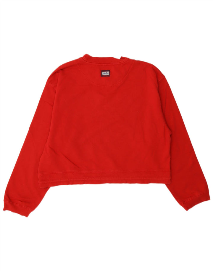 Hanorac crop pentru femei Ellesse Pulover UK 14 Bumbac roșu mediu