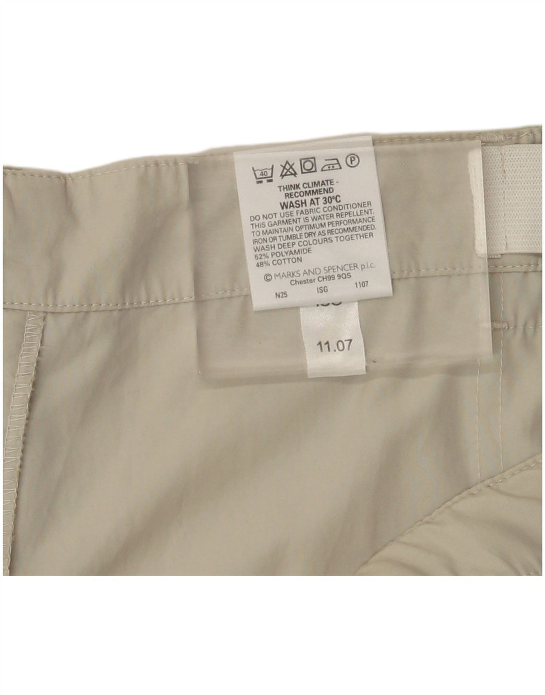 Pantaloni cargo drepti pentru bărbați Marks & Spencer W44 L29 poliamidă bej