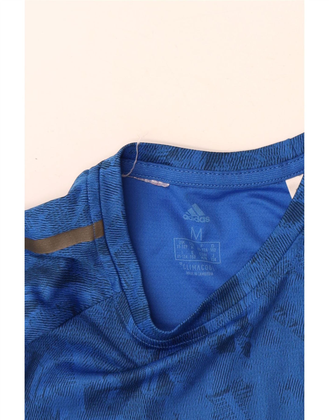 Tricou Adidas Climacool pentru baieti Top 11-12 ani Mediu Albastru Geometric