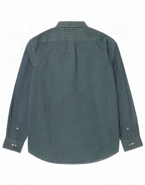 Cămașă clasică pentru bărbați Chaps Mărimea 17 1/2 XL, bumbac vichy verde