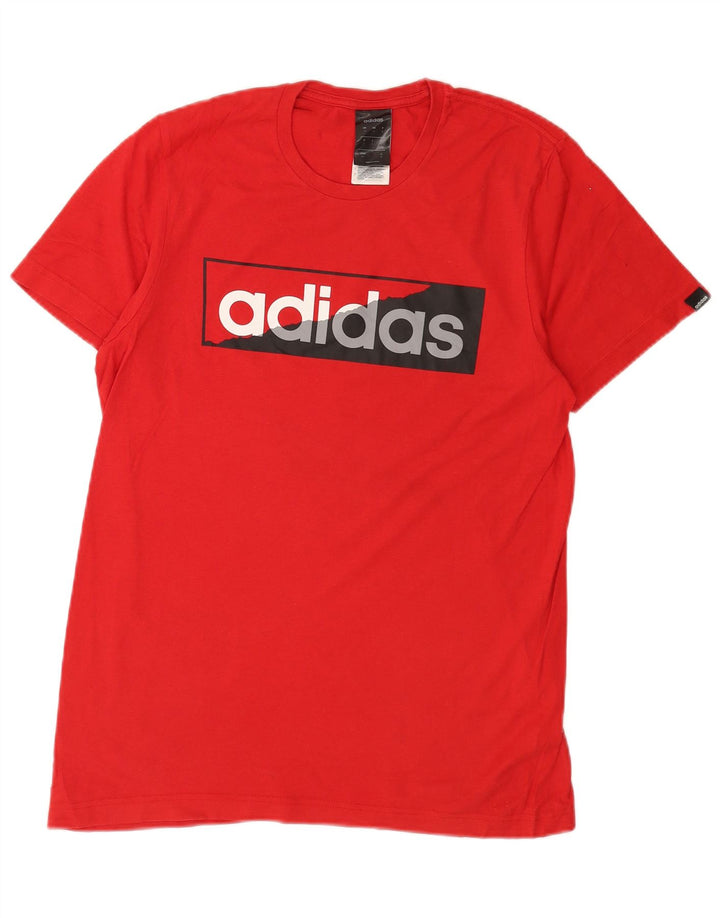 Tricou grafic pentru bărbați Adidas Top mic, roșu, bumbac