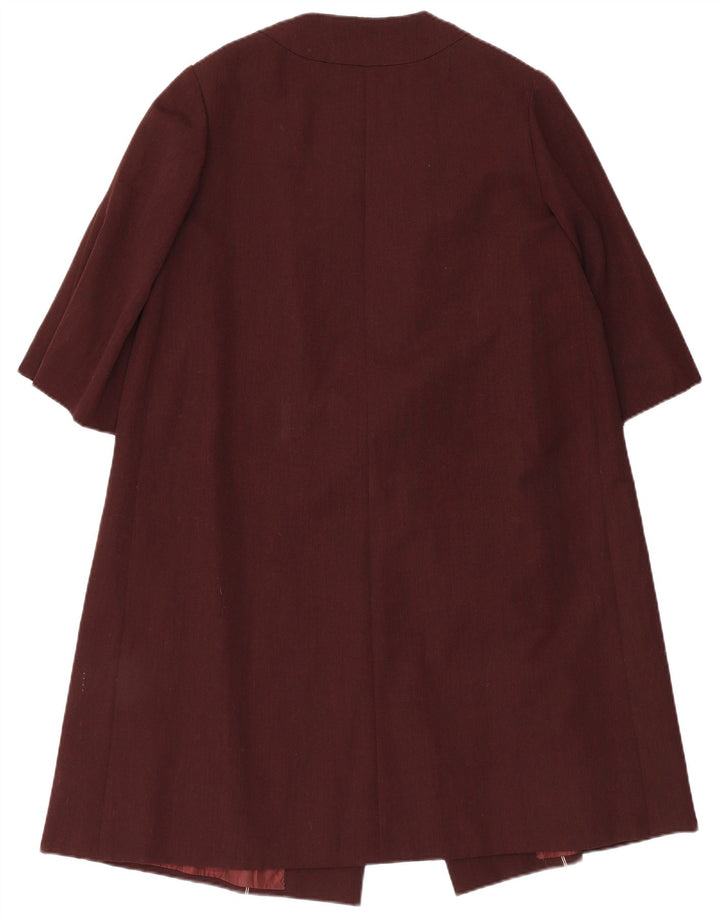 Pardesiu pentru femei VINTAGE UK 14 Maroon mediu