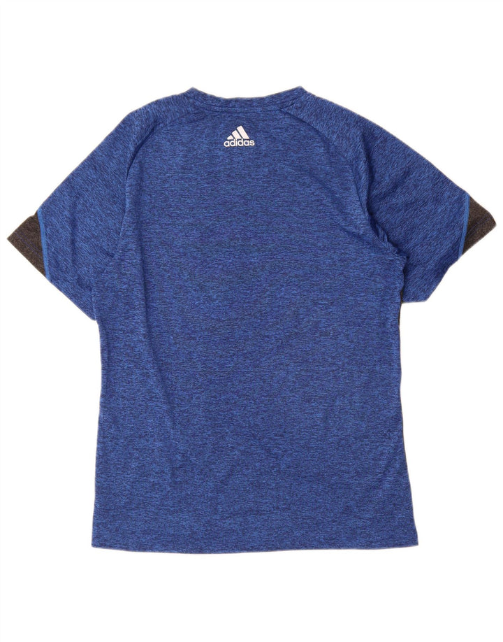 Tricou pentru bărbați Adidas Climacool Graphic Top Mediu Albastru Poliester Bloc de culoare