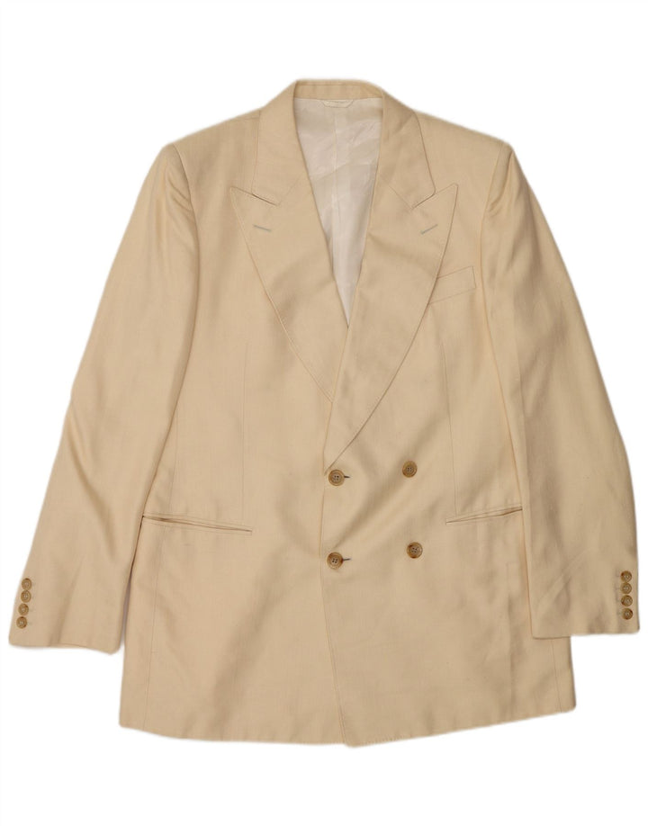 Costum 2 piese pentru bărbați vintage mare W34 L30 mătase bej