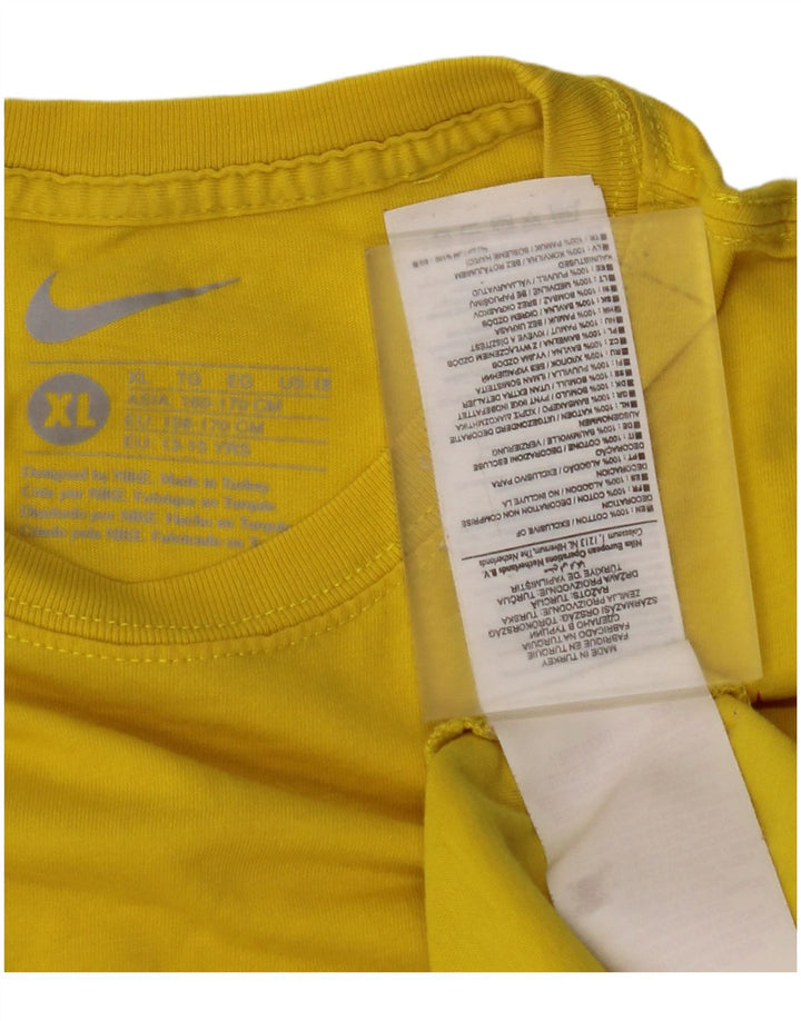 Tricou grafic pentru băieți NIKE Top 13-14 ani XL bumbac galben