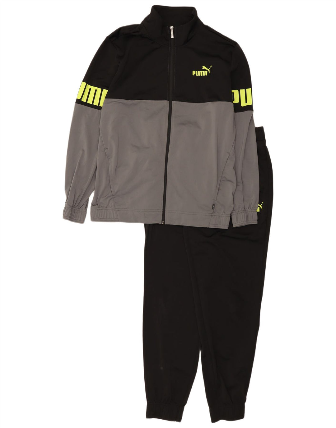 Trening complet grafic PUMA pentru bărbați, mare, negru, poliester color bloc