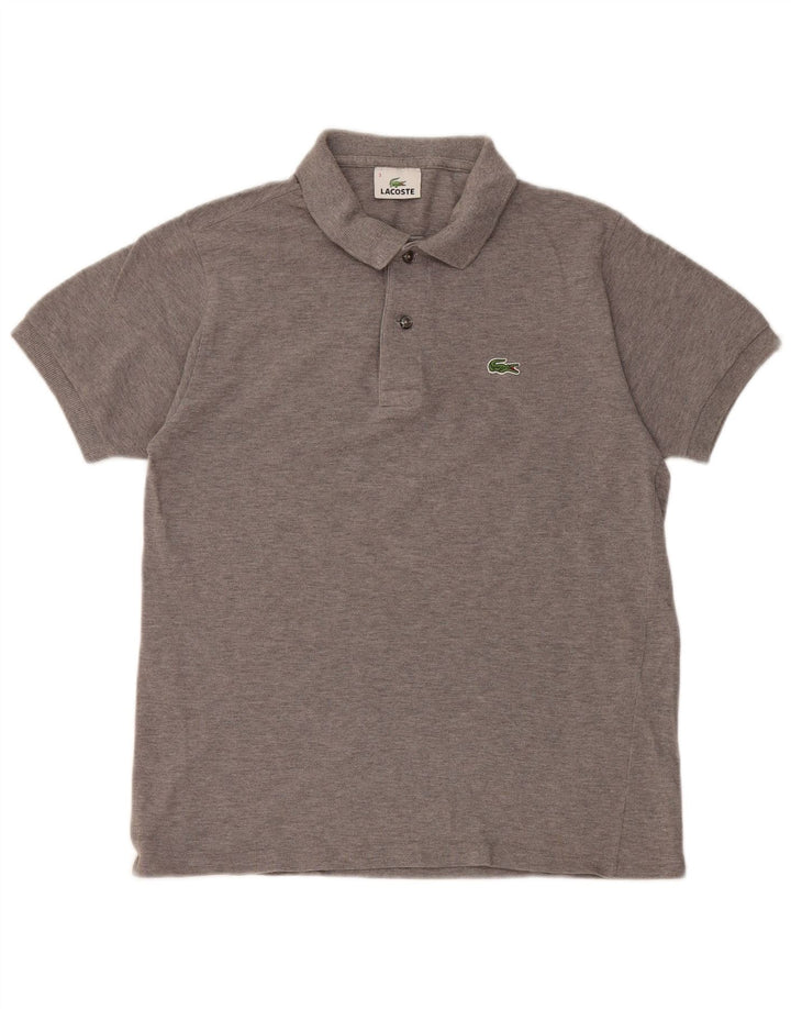 Tricou polo Lacoste pentru bărbați, mărimea 3, bumbac gri mic