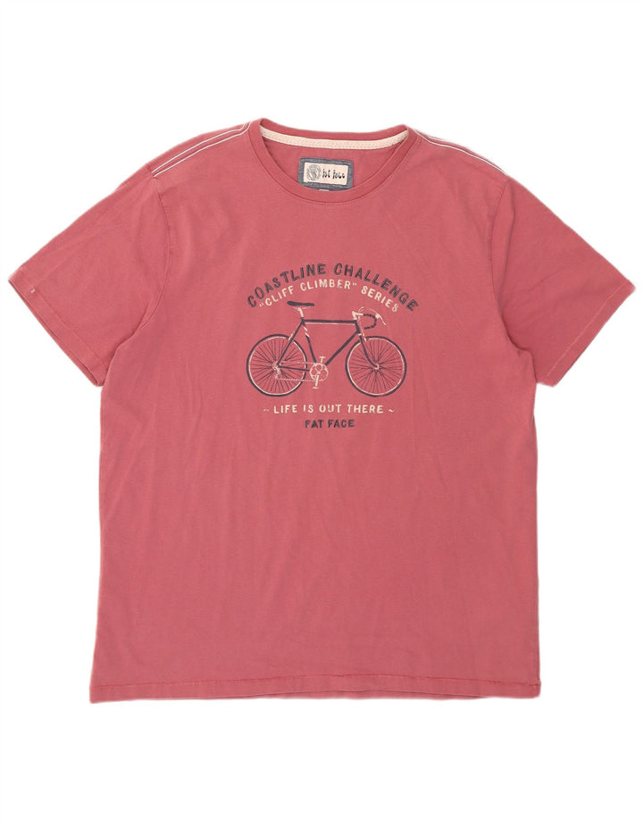 Tricou grafic pentru bărbați Fat Face Top mare bumbac roșu