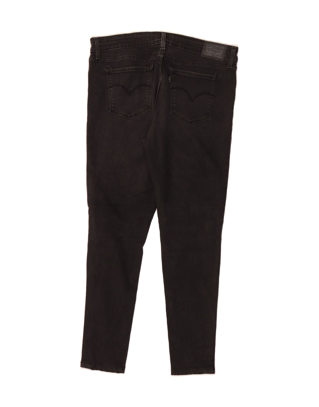 LEVI'S Womens 711 Distressed Skinny Jeans W34 L27 Black Vintage Levi's and Second-Hand Levi's from Messina Hembry 