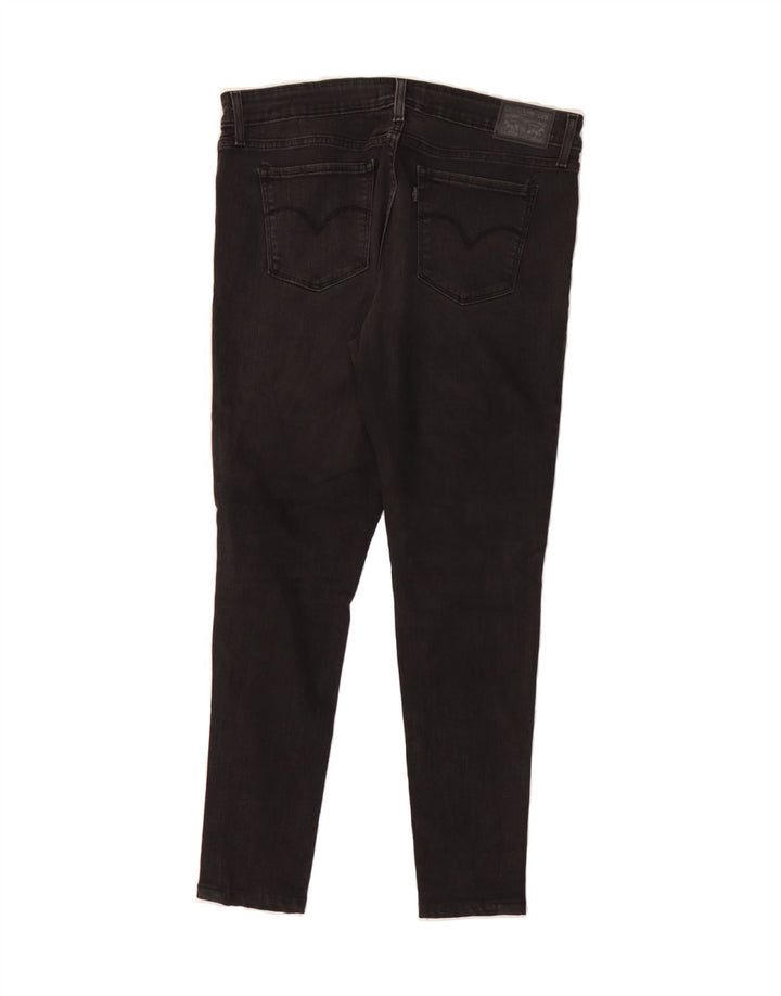 LEVI'S Womens 711 Distressed Skinny Jeans W34 L27 Black Vintage Levi's and Second-Hand Levi's from Messina Hembry 