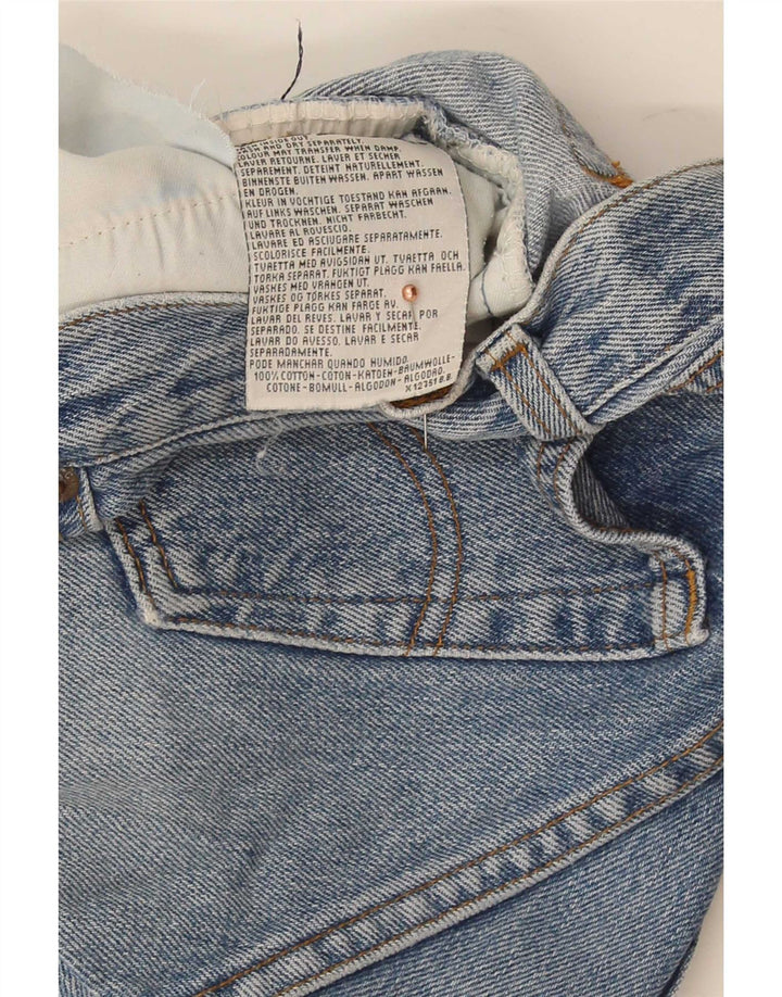 Pantaloni scurți Levi's din denim distressed W28, bumbac albastru mediu