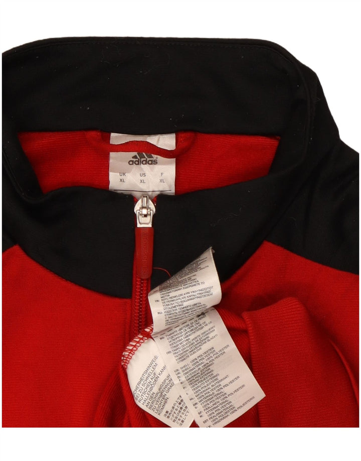 Jachetă de trening pentru bărbați Adidas, XL, roșu, poliester color bloc