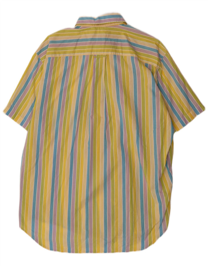 Cămașă cu mânecă scurtă pentru bărbați LACOSTE Mărimea 42 Bumbac cu dungi mari, multicolore