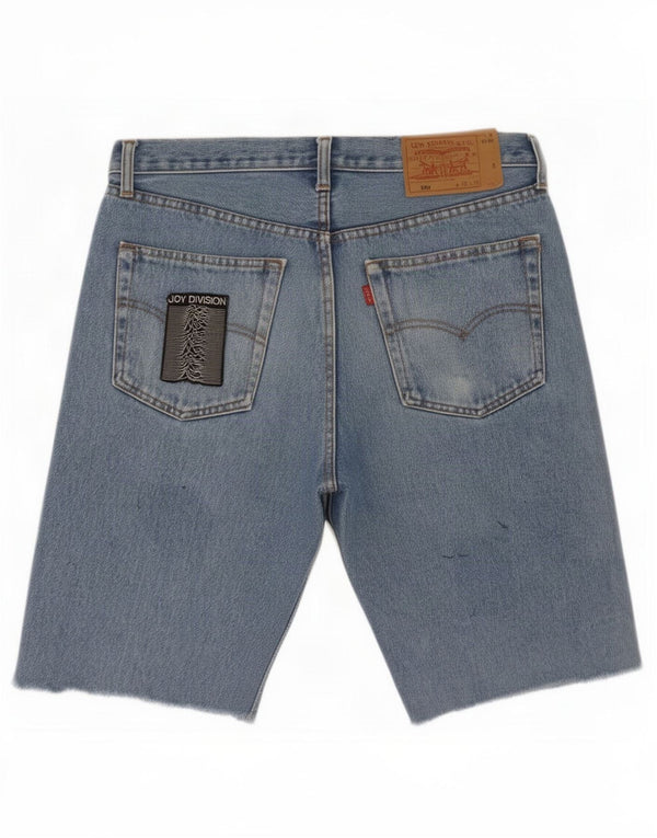 Levi's Mens 501 Distressed Denim Shorts Large W34 Blue Cotton