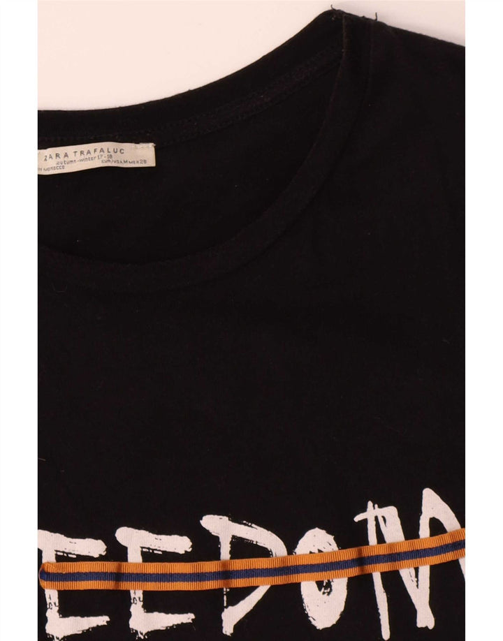 Tricou cu grafic Trafaluc Zara pentru femei Top Medium Negru