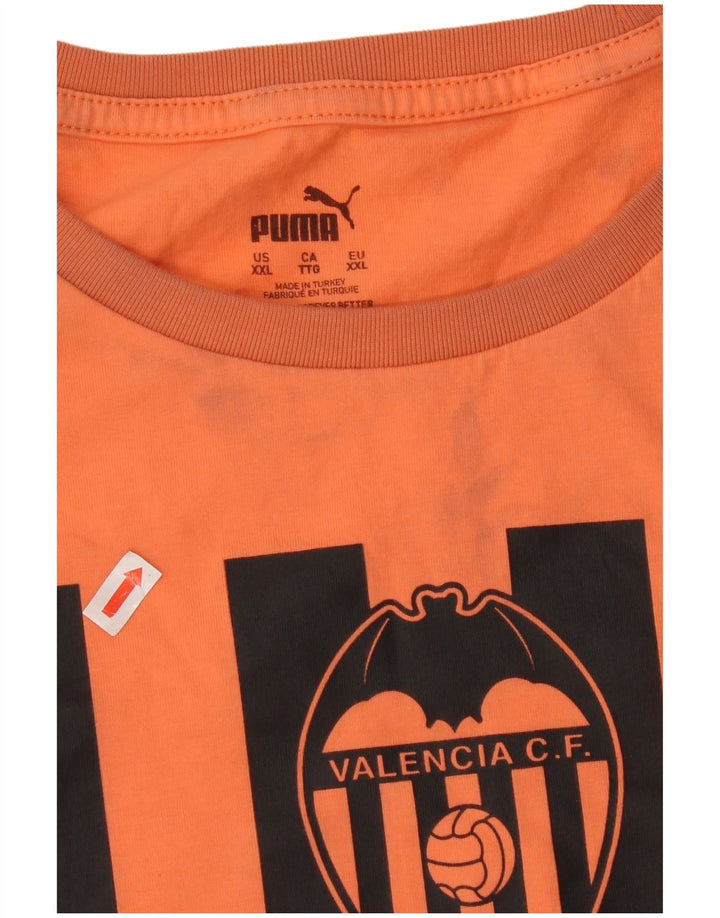 Tricou grafic Puma Valencia pentru bărbați Top 2XL portocaliu