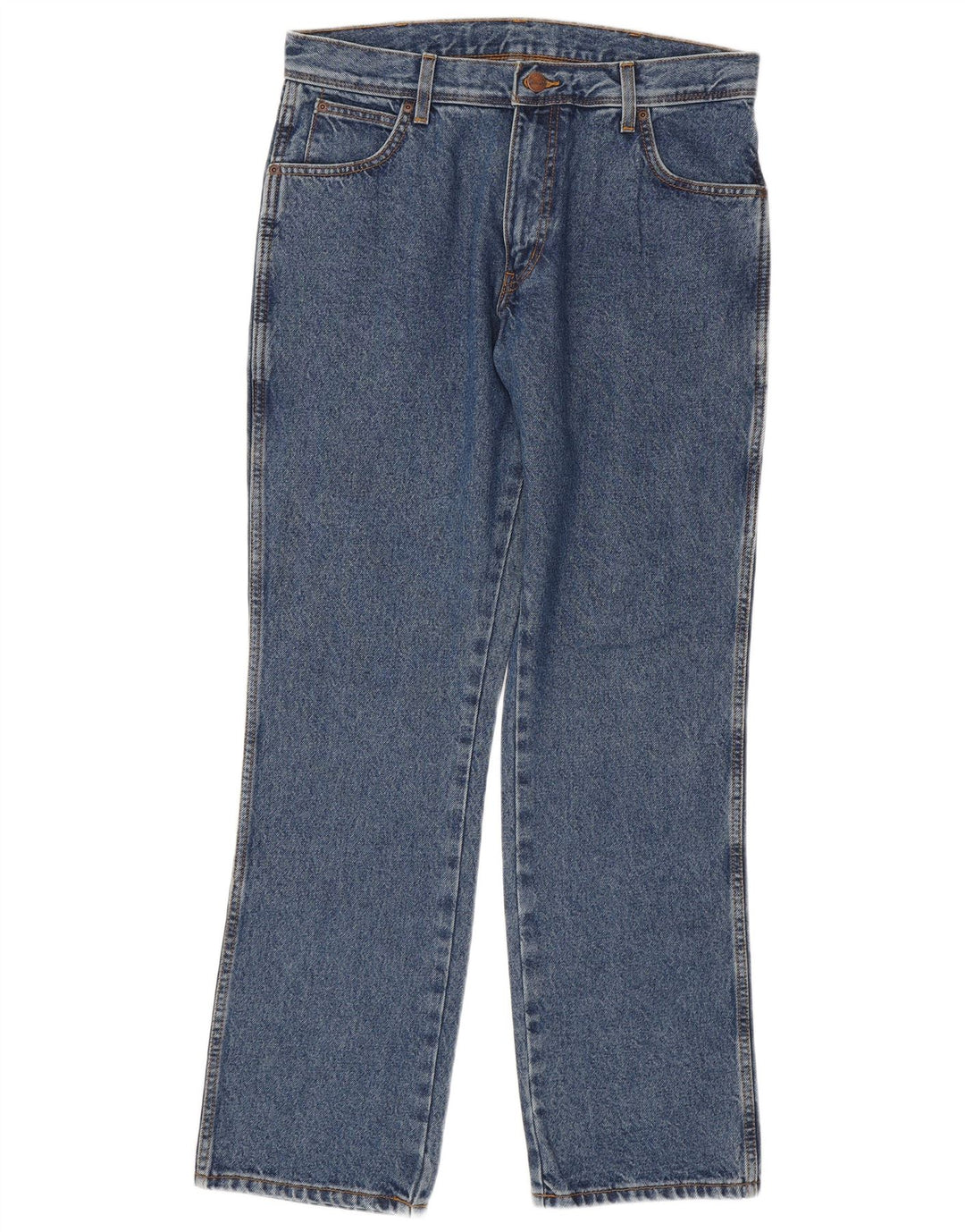 Blugi drepti Wrangler pentru bărbați, cu ajustare normală, W34 L32, bumbac albastru