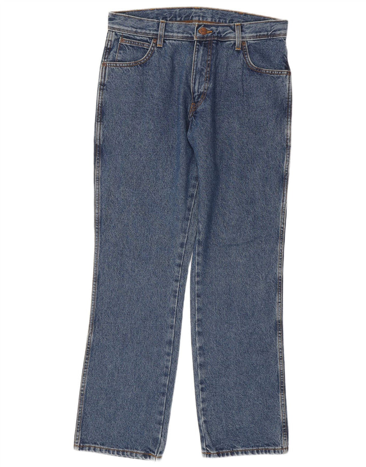 Blugi drepti Wrangler pentru bărbați, cu ajustare normală, W34 L32, bumbac albastru