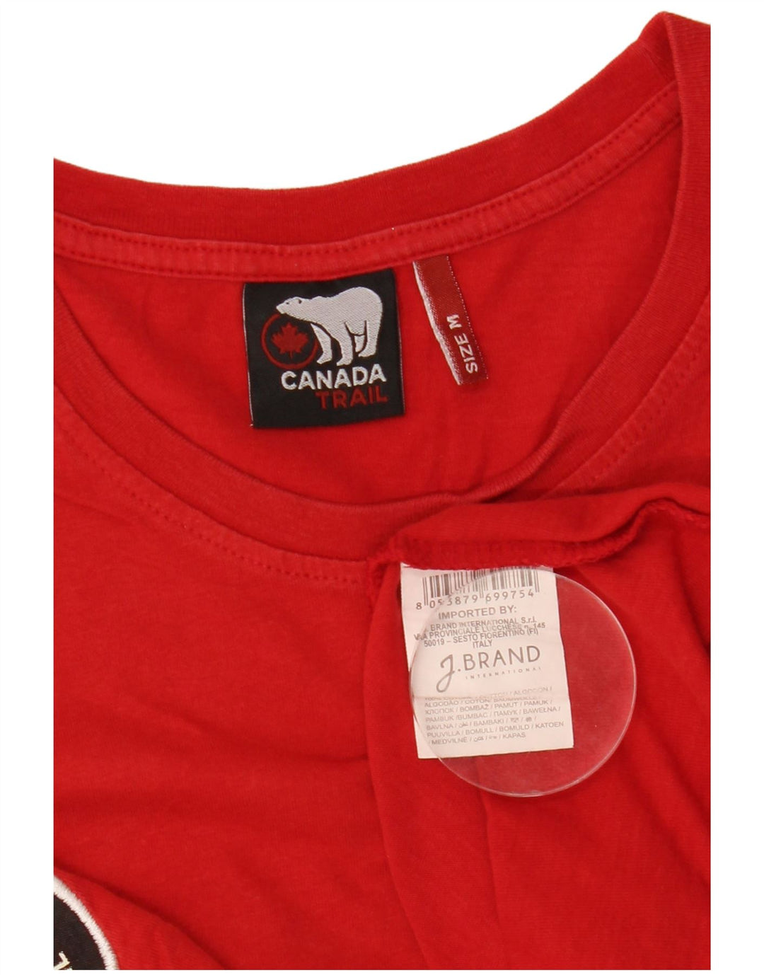 Tricou grafic pentru bărbați din Canada Top din bumbac roșu mediu
