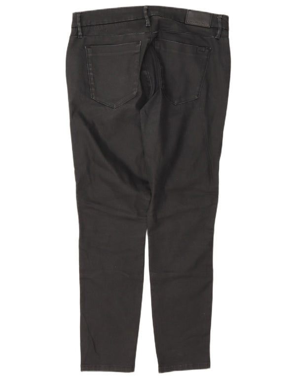 Calvin Klein Pantaloni casual skinny ceară pentru femei L31 L27 bumbac negru