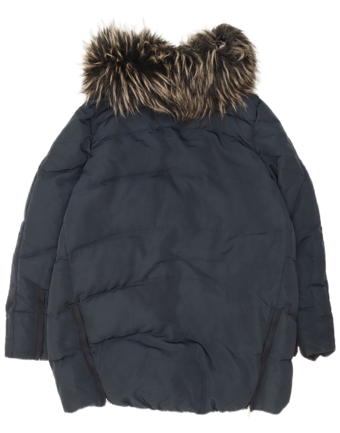 Jachetă căptușită pentru femei Zara UK 14 Medium Bleumarin Poliester