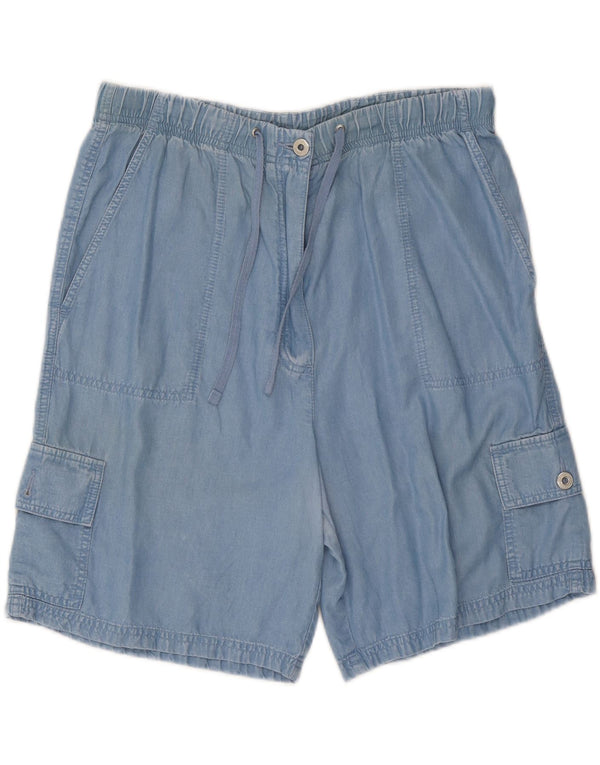 Marks & Spencer Pantaloni scurti cargo cu talie înaltă pentru femei UK 16 Large W34 Blue Lycra