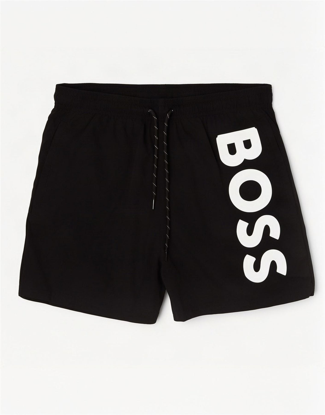 Pantaloni scurți de înot grafic pentru bărbați Hugo Boss, poliamidă neagră medie