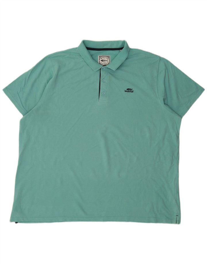 Tricou polo pentru bărbați Weird Fish, bumbac turcoaz 4XL