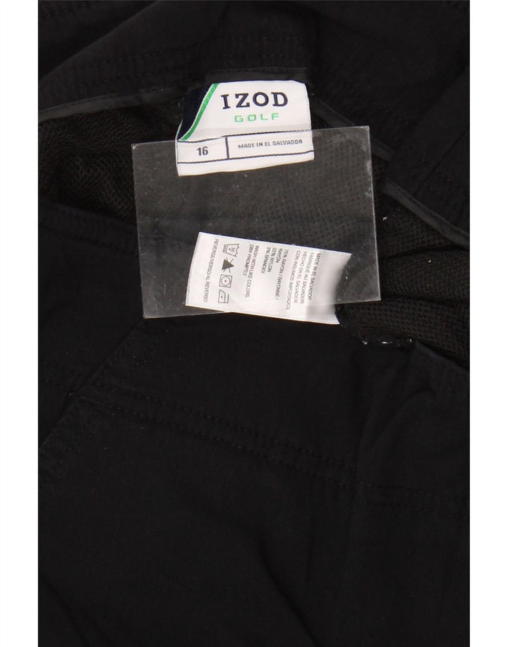 Pantaloni scurți chino IZOD pentru femei US 16 2XL W38 Black Rayon