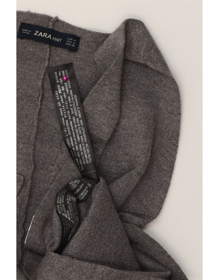 Salopetă din tricot pentru femei Zara UK 12 Medium Gri Viscose