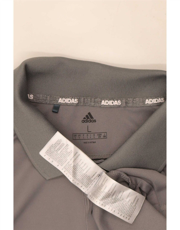 Tricou polo Adidas pentru bărbați, mare, gri din poliester