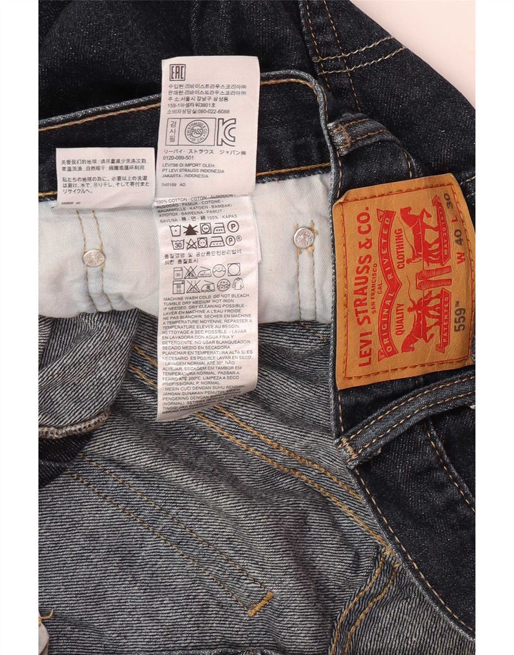 Blugi drepti pentru bărbați Levi's 559 W40 L30 bumbac bleumarin