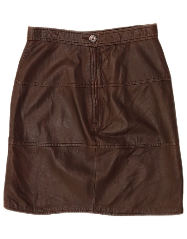 Fusta din piele vintage pentru femei IT 38 XS W26 piele maro